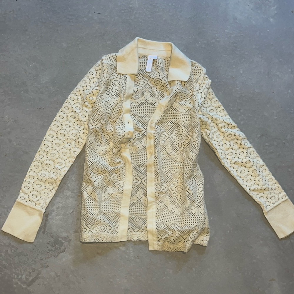 Never worn Jonathan Simkhai cardigan. Off white and beautiful intricate design.
